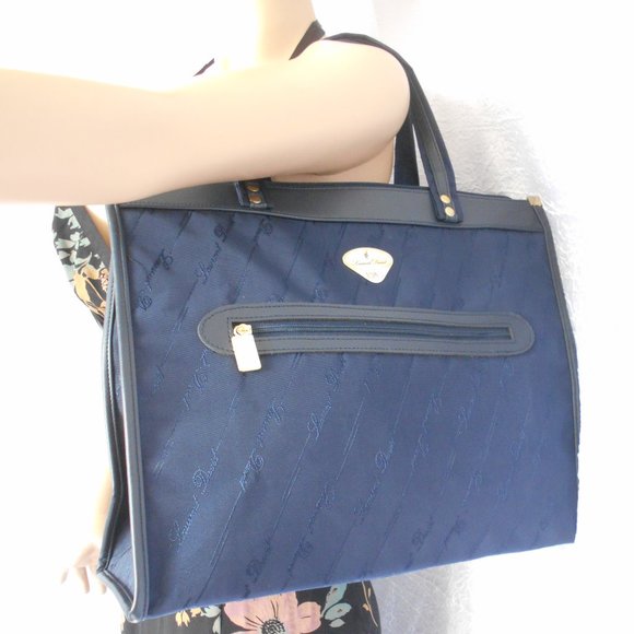Nwt LAURENT DAVID Large Navy Travel Bag - Picture 4 of 8